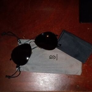 SOJOS Black Aviator Sunglasses